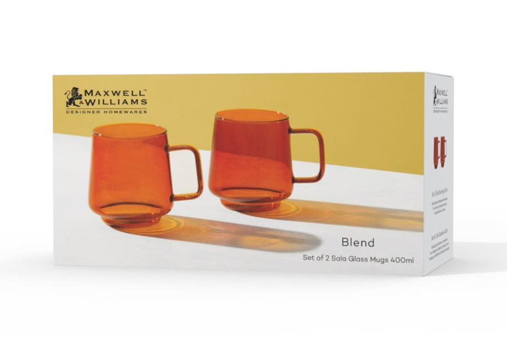 Набор кружек 2шт 400мл Maxwell & Williams Blend Sala янтарный