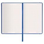 Блокнот в клетку с резинкой МАЛЫЙ ФОРМАТ А6 (100x150 мм), 80 л., балакрон синий BRAUBERG "Metropolis", 111588