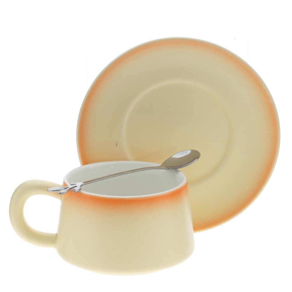GAEM Кружка с блюдцем и ложкой, 250 мл, L16 W15 H8 см, 4в.