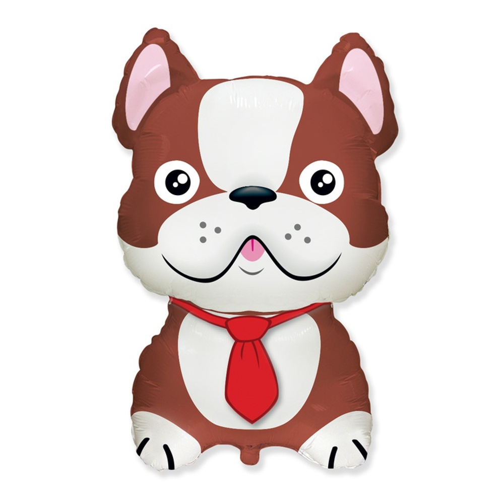 Шар Фольгированный Бульдог коричневый (Коричневый)