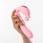 Вибратор Selove Campanula со стимулятором клитора, розовый