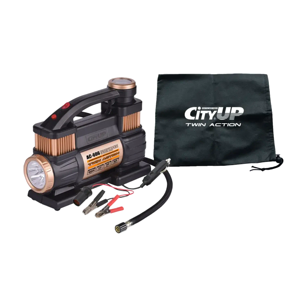 Компрессор "СityUp" AС-606 TWIN ACTION 2х поршн 300Вт,60л/мин