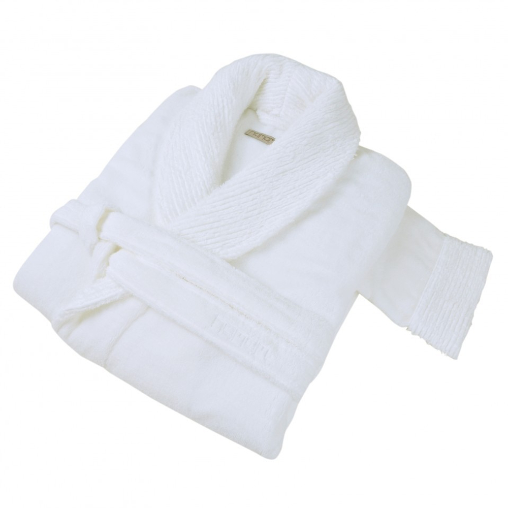 Халат махровый Hamam Galata Organic Contrast белый Турция