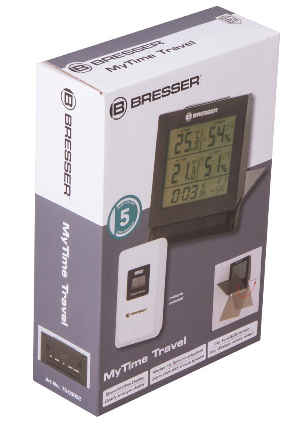 Термогигрометр Bresser MyTime Travel Alarm Clock