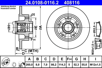ATE - 24010801162-ATE - Brake Disc