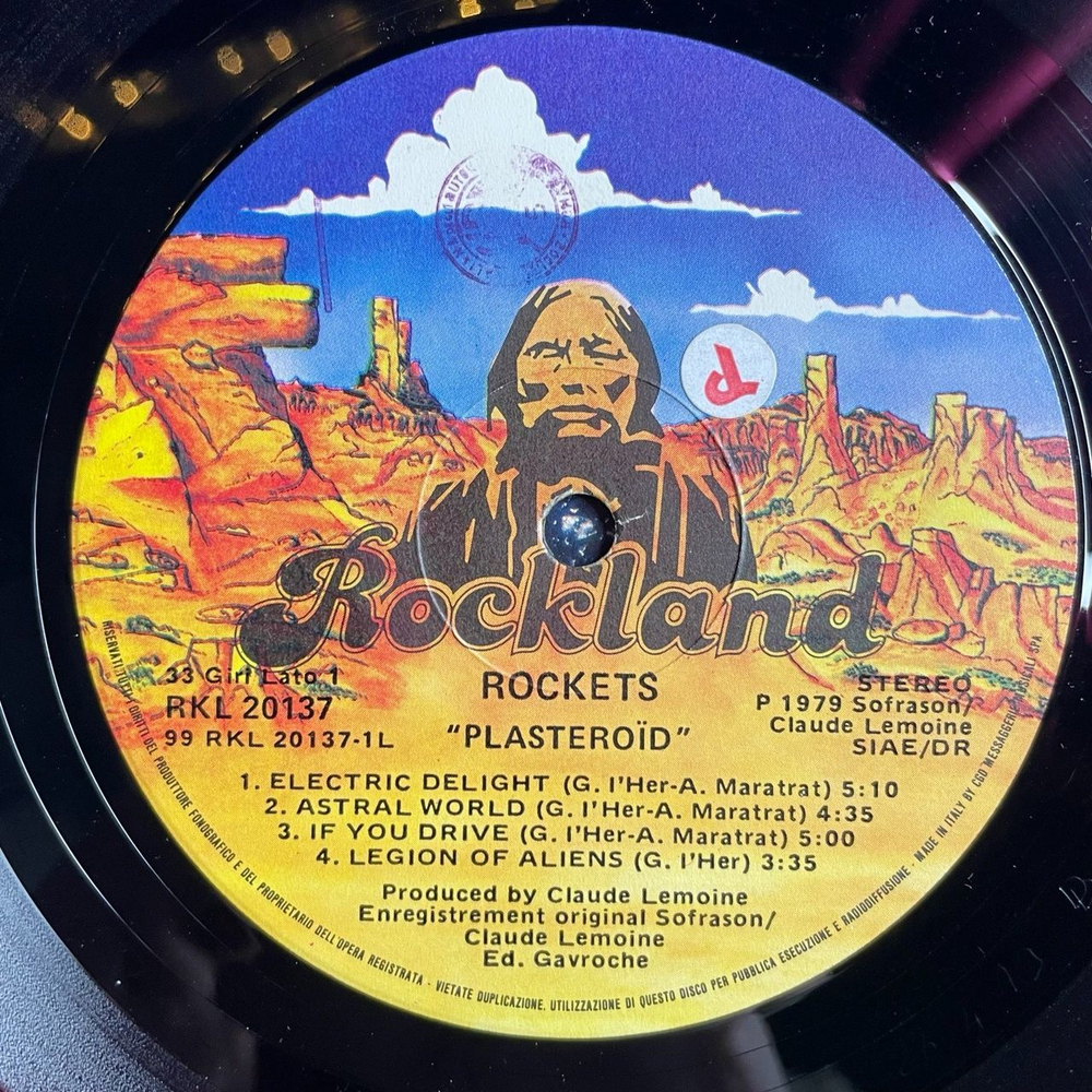 Винтажная виниловая пластинка LP Rockets Plasteroid (Italy 1979) Legion Of Alians