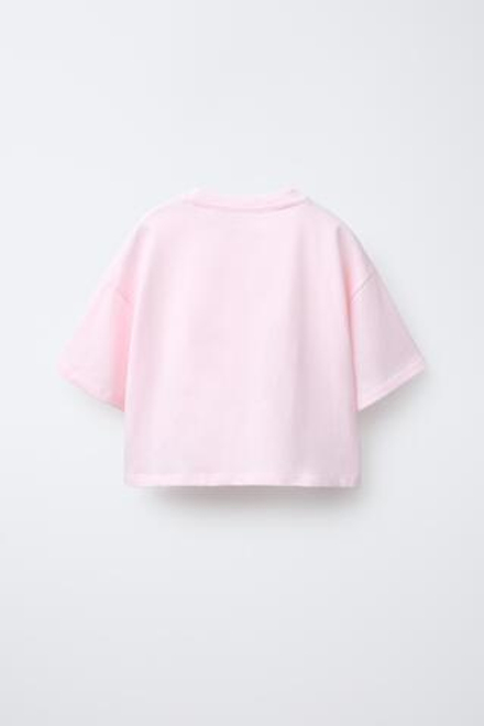 ZARA ФУТБОЛКА С ПРИНТОМ SMILEYWORLD ®, РОЗОВЫЙ