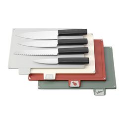 Набор из 4-х разделочных досок и 4-х ножей с держателем Cut&Store