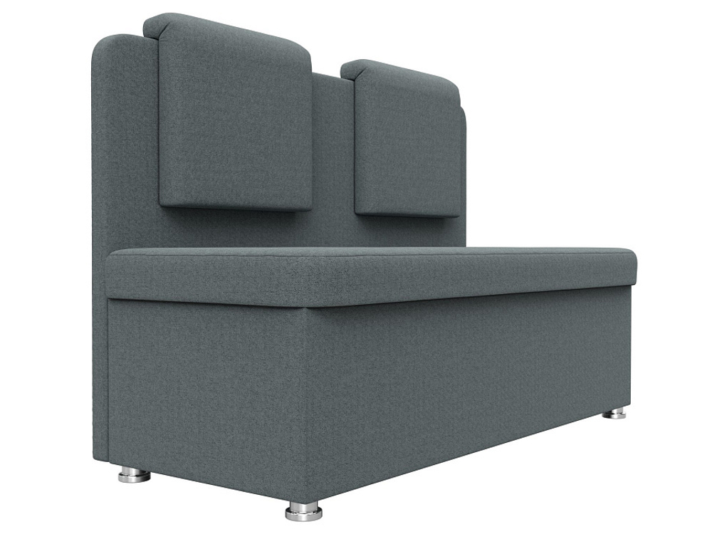 Диван кухонный прямой Маккон 2-х местный, Амур 07 серый, Рогожка, 125863