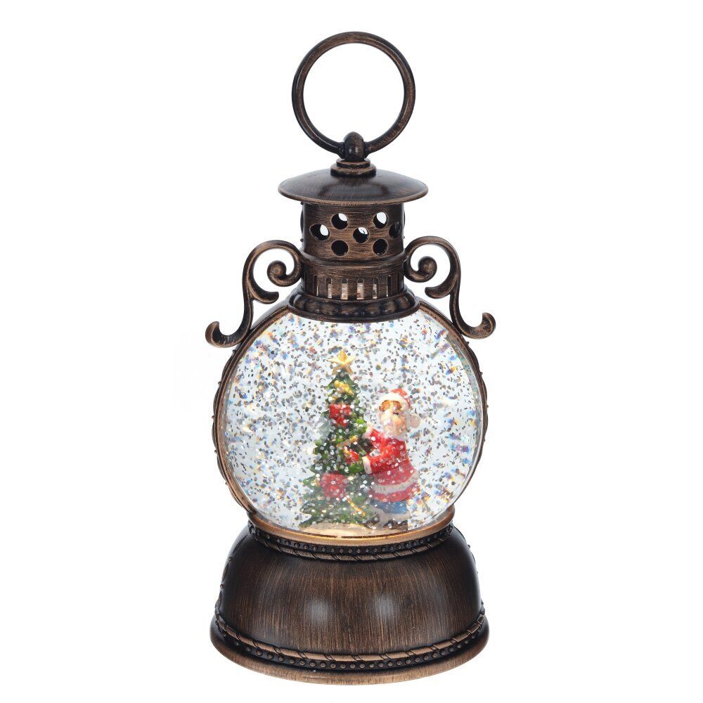 GAEM Изделие декоративное "Фонарь" (подсветка, муз, вьюга, 3хААА, н/п + USB), D 10 см, L11 W11 H24 см