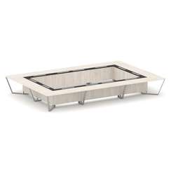 Steel Meet Стол переговорный прямоугольный KMK-PR.B.SP-26K2 Денвер Светлый/Графит Глянец/Металл Серы