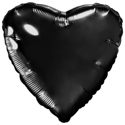 Шар Agura сердце 18" чёрный #750872