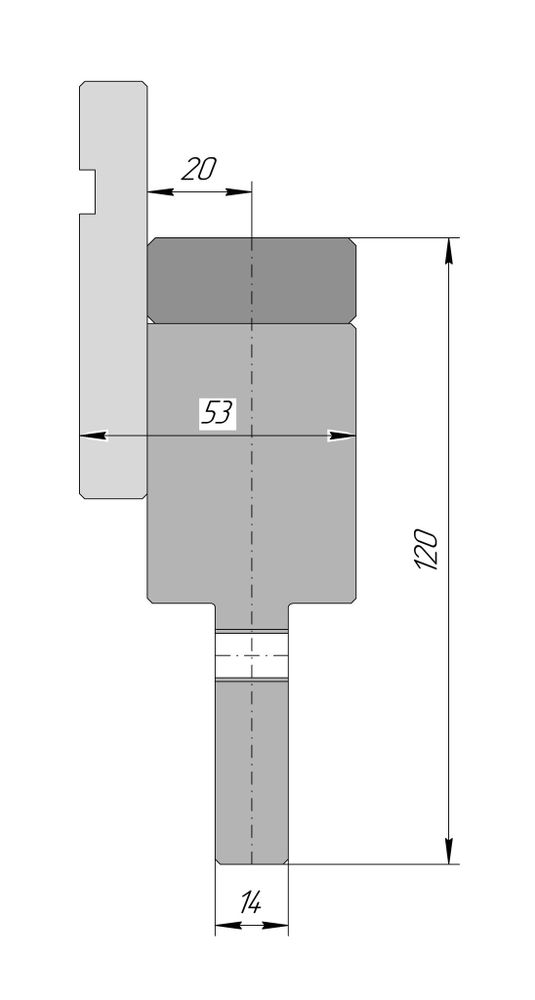 Адаптер пуансонов APH 50667 C20 H120 L150