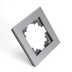 Рамка 1-местная, серебро, STEKKER, MFR00-7001-03, серия Катрин, серебро 50011