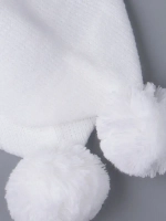 Шарф зимний вязаный с бубонами для детей