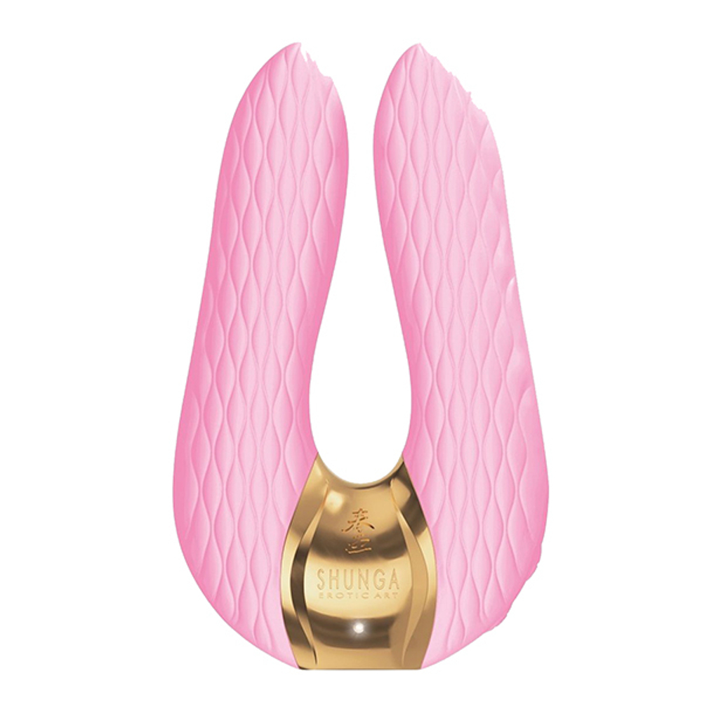 Розовый двойной вибростимулятор с двумя моторами Shunga AIKO SH-AIKO-202