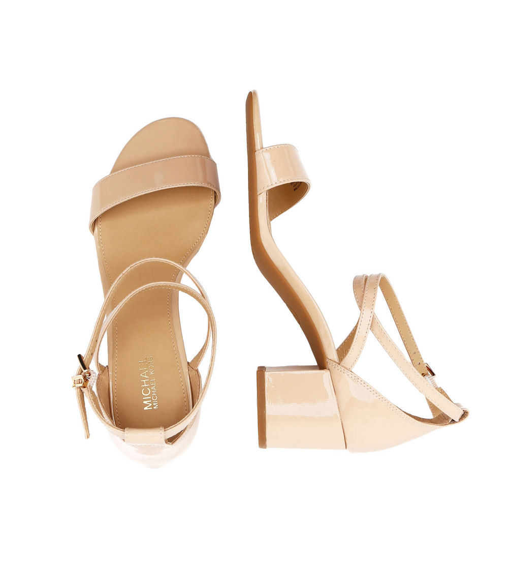 Кожаные босоножки на каблуке serena Michael Kors - бежевый(40S2SEMA1A)