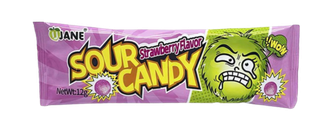 Кислые леденцы Ujane sour candies со вкусом клубники