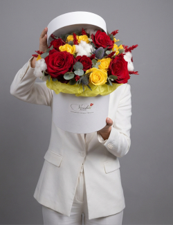 Цветы в коробке Любовный эликсир