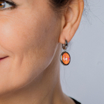 Серьги Qudo Creole TIVOLA small (S/P) Orange glow delite 310683