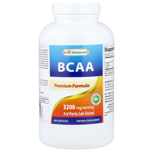 Best Naturals, BCAA, 400 капсул