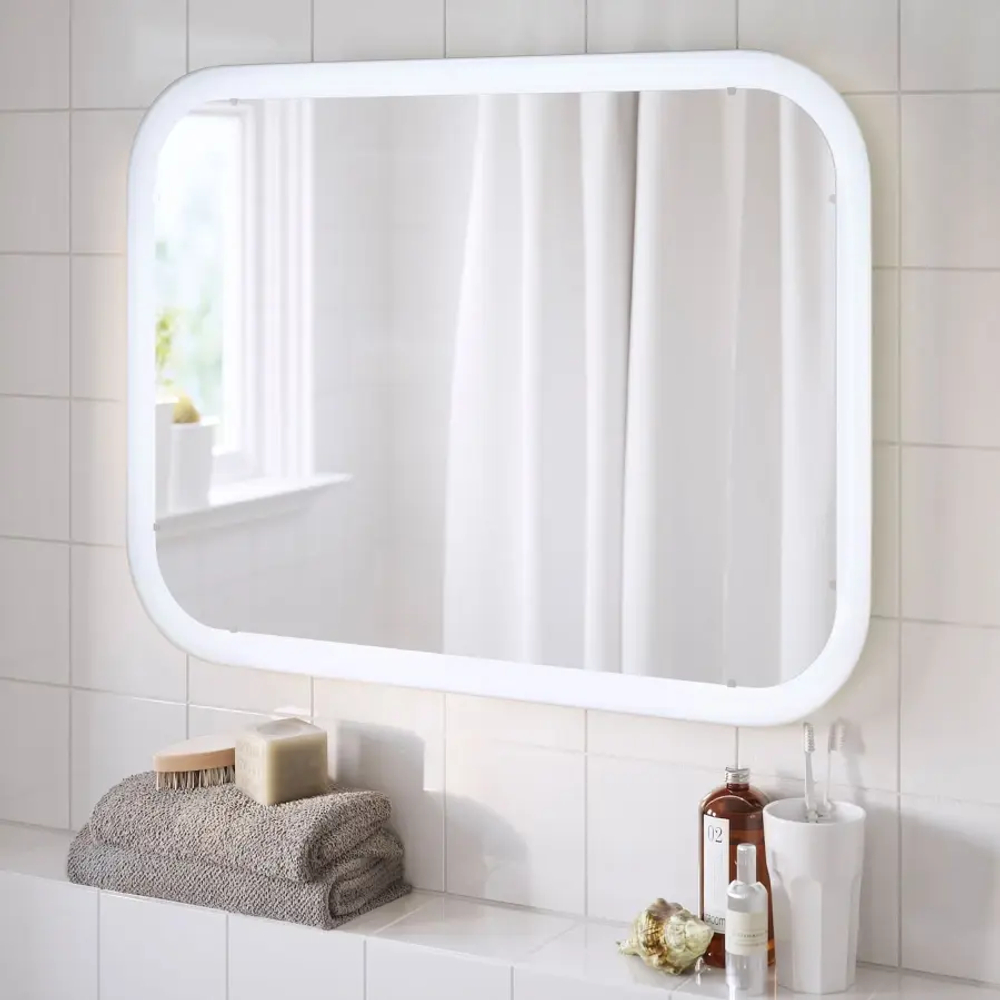 Зеркало - IKEA STORJORM/СТОРЙОРМ ИКЕА, 80х60 см, белый