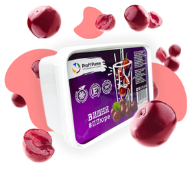 Пюре фруктовое Proff Puree ВИШНЯ 1 кг. замороженное