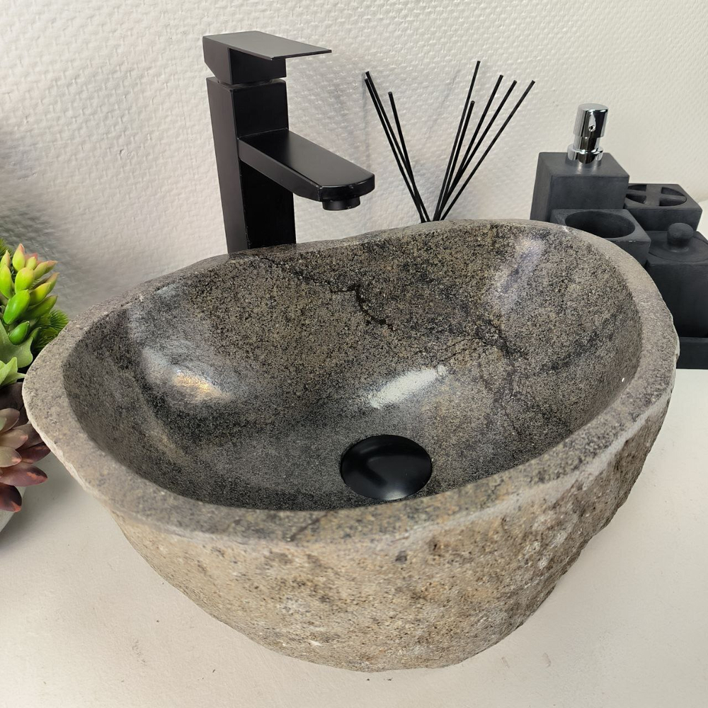 Раковина из речного камня RS-64941 42*31*15 0856