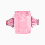 Серебряное кольцо с розовым кварцем