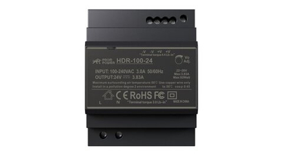Источник питания PROMPOWER HDR-100-24, на вых. 24 В DC, 3.83А, 92Вт. Вх. 85-264В AC (120-370 В DC)