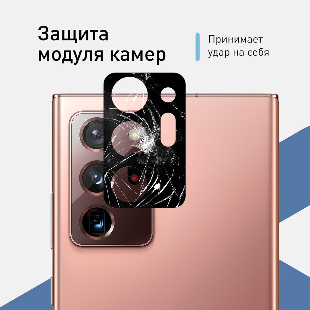 Стекло на камеру ROSCO для Samsung Galaxy Note20 Ultra оптом (арт. SS-N20U-3D-CAM-GLASS-BLACK)
