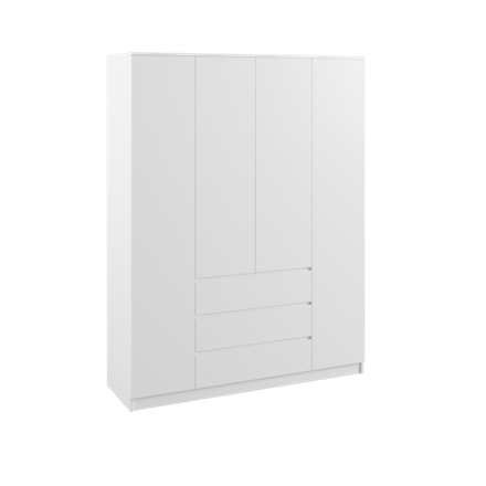 МС Мадера Шкаф 4-х ств. 1600*2100*500 (лдсп белый)