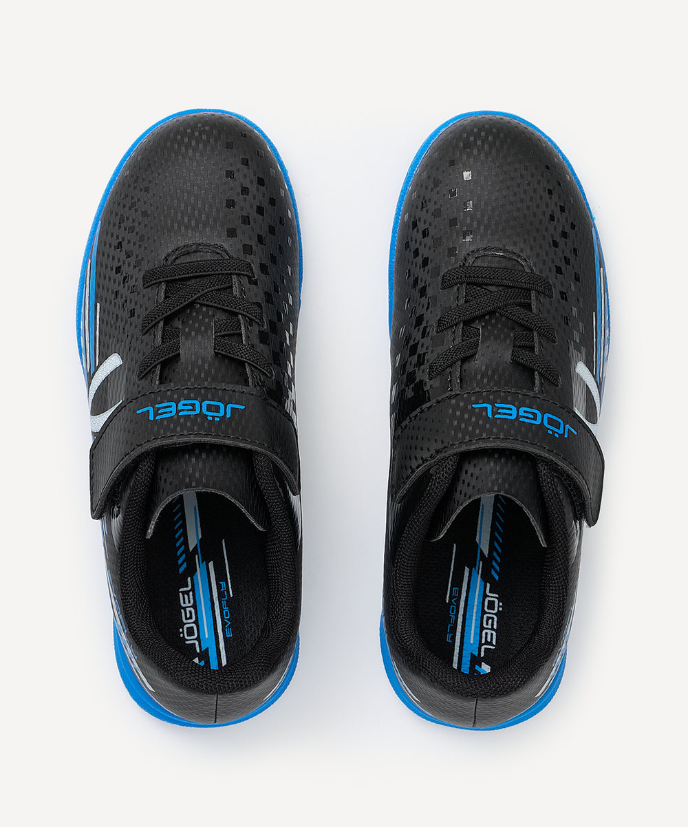 Бутсы зальные Evofly IN Talant Black/blue, детский