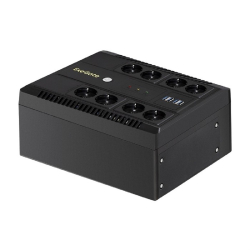 Exegate EX293855RUS ИБП ExeGate NEO NNB-1000.LED.AVR.8SH.CH &lt;1000VA/650W, LED, AVR, 8*Schuko, 4*USB-порта для зарядки, Black&gt;