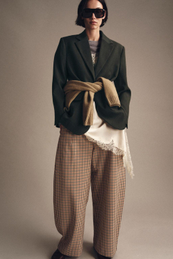 ZARA БЛЕЙЗЕР С ШЕРСТЬЮ ZW COLLECTION, ЗЕЛЕНЫЙ МЕЛАНЖ