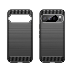 Чехол черного цвета с дизайном под карбон на Google Pixel 10 и 10 Pro, серия Carbon от Caseport