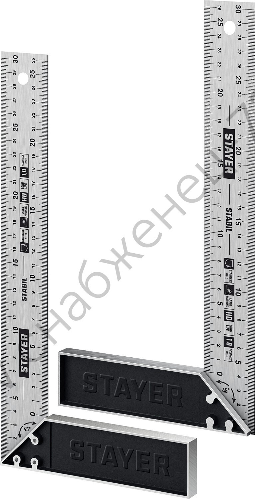 STAYER 300 мм, столярный угольник, Professional (3431-30)