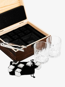 Набор бокалов для виски с нержавеющими кубиками в подарок