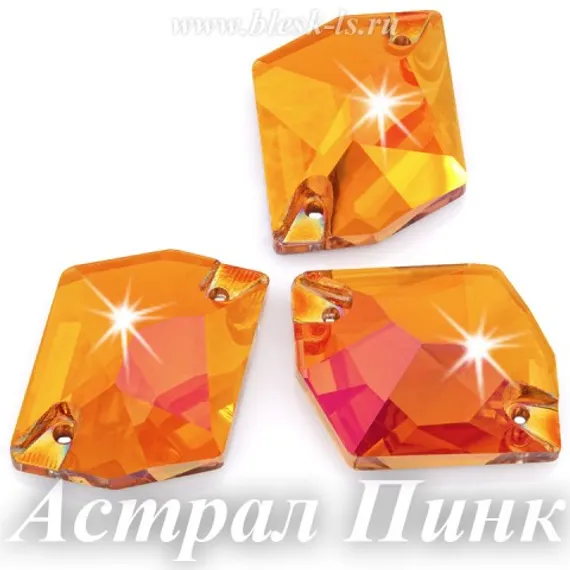 Пришивной космик Solvo с 2 отверстиями, Астрал Пинк