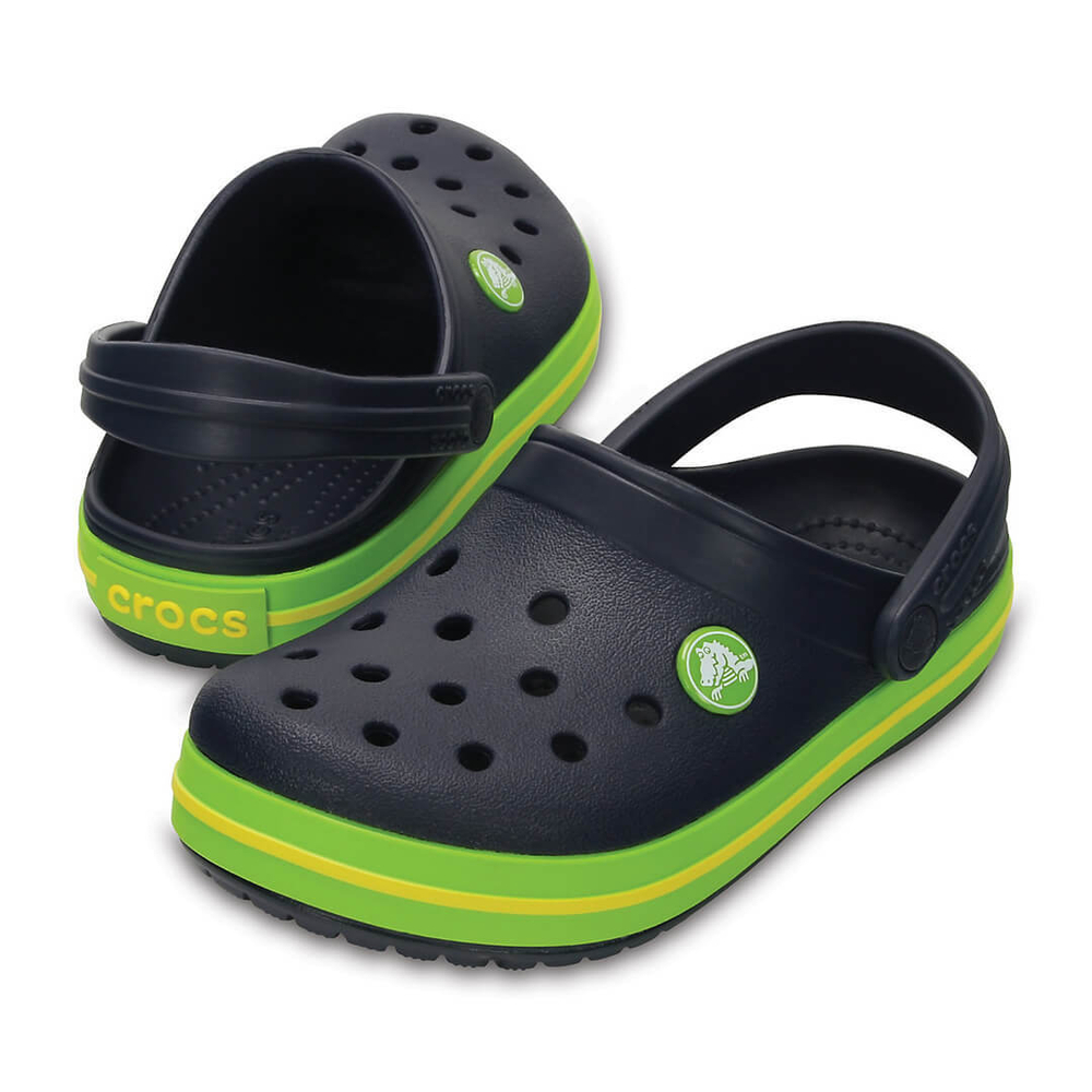 Детские сабо Crocs Crocband Navy/Volt Green