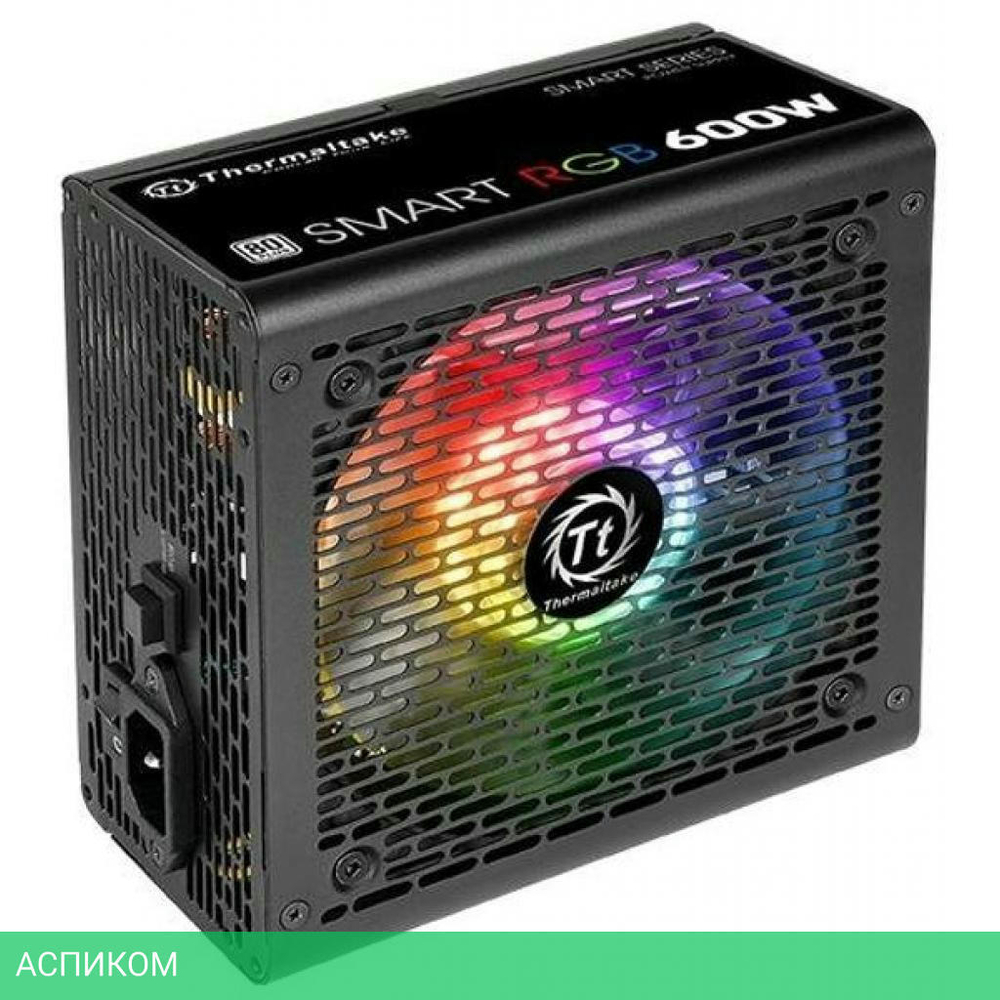 Блок питания Thermaltake ATX Smart RGB 600 80+ 600W (PS-SPR-0600NHSAWE-1)
