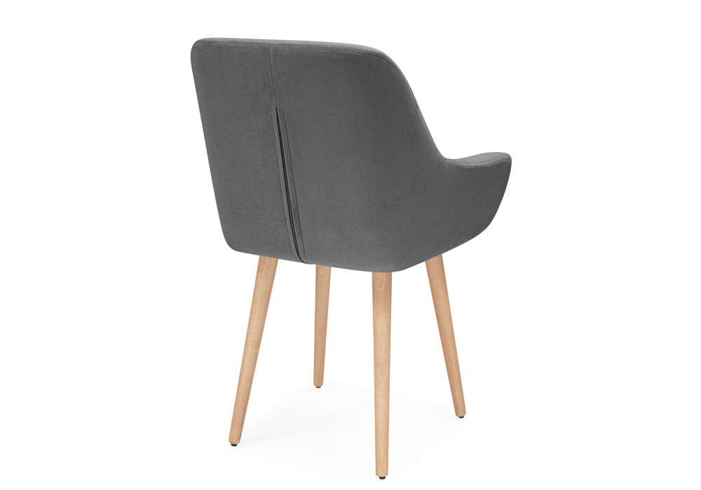 Стул деревянный Woodville Флюид темно-серый (zd 995), светлое дерево