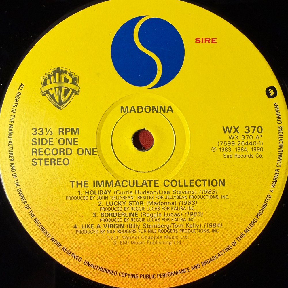 Madonna ‎– The Immaculate Collection 2LP (Англия 1990г.)Т