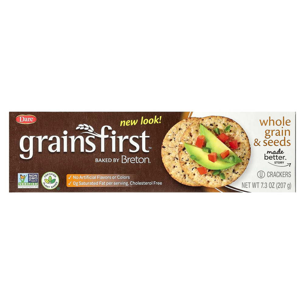 Breton Original Crackers, Grains First ™, крекеры, цельнозерновые продукты, 207 г (7,3 унции)