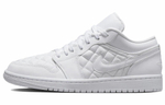 Кроссовки Jordan Air Jordan 1 Low Quilted "Triple White" (Женская размерная сетка)