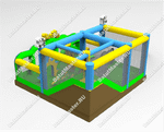 Коммерческий надувной батут "Законы джунглей макси"