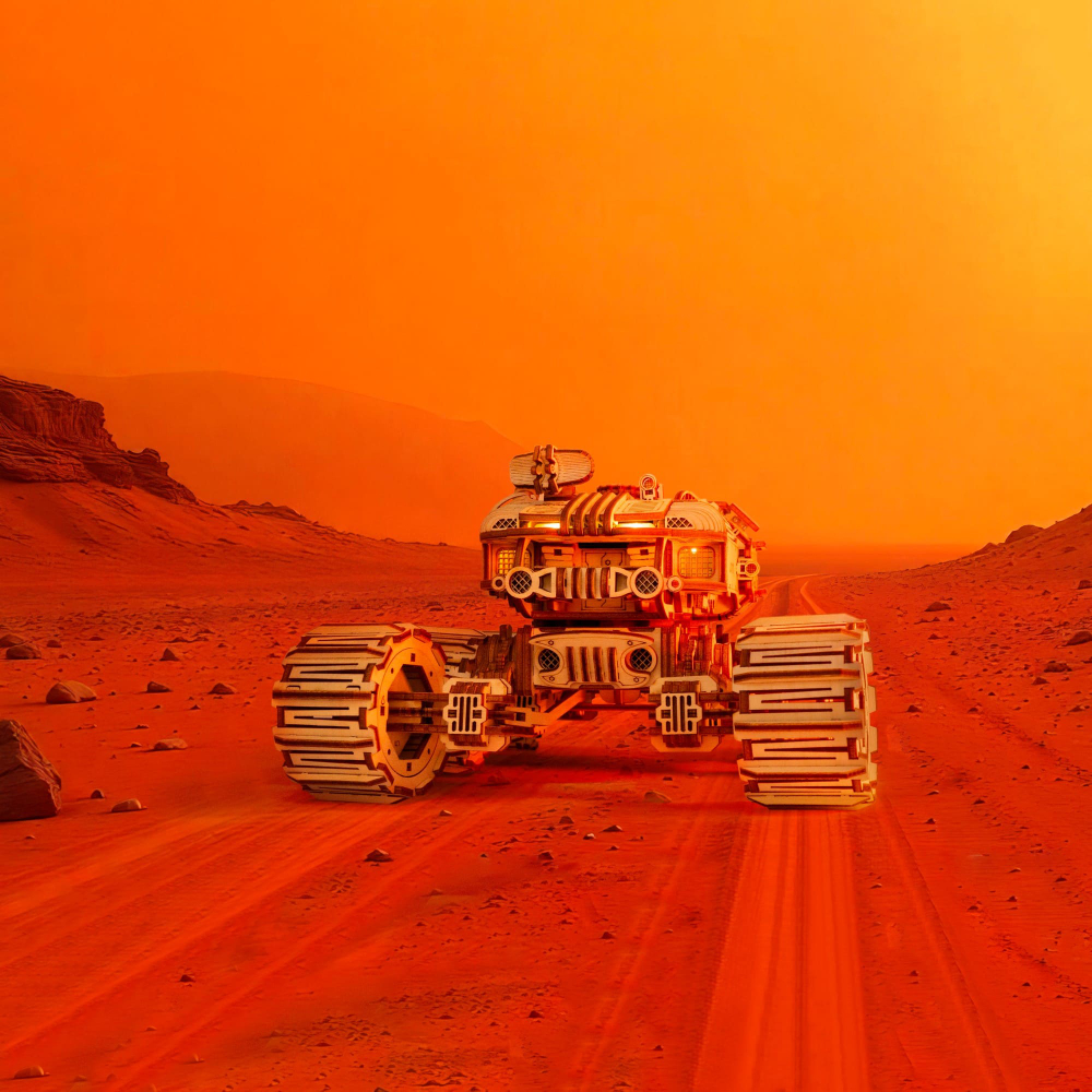 Деревянный конструктор Марсоход Террмаформатор-HOBOS со светом (Lemmo)