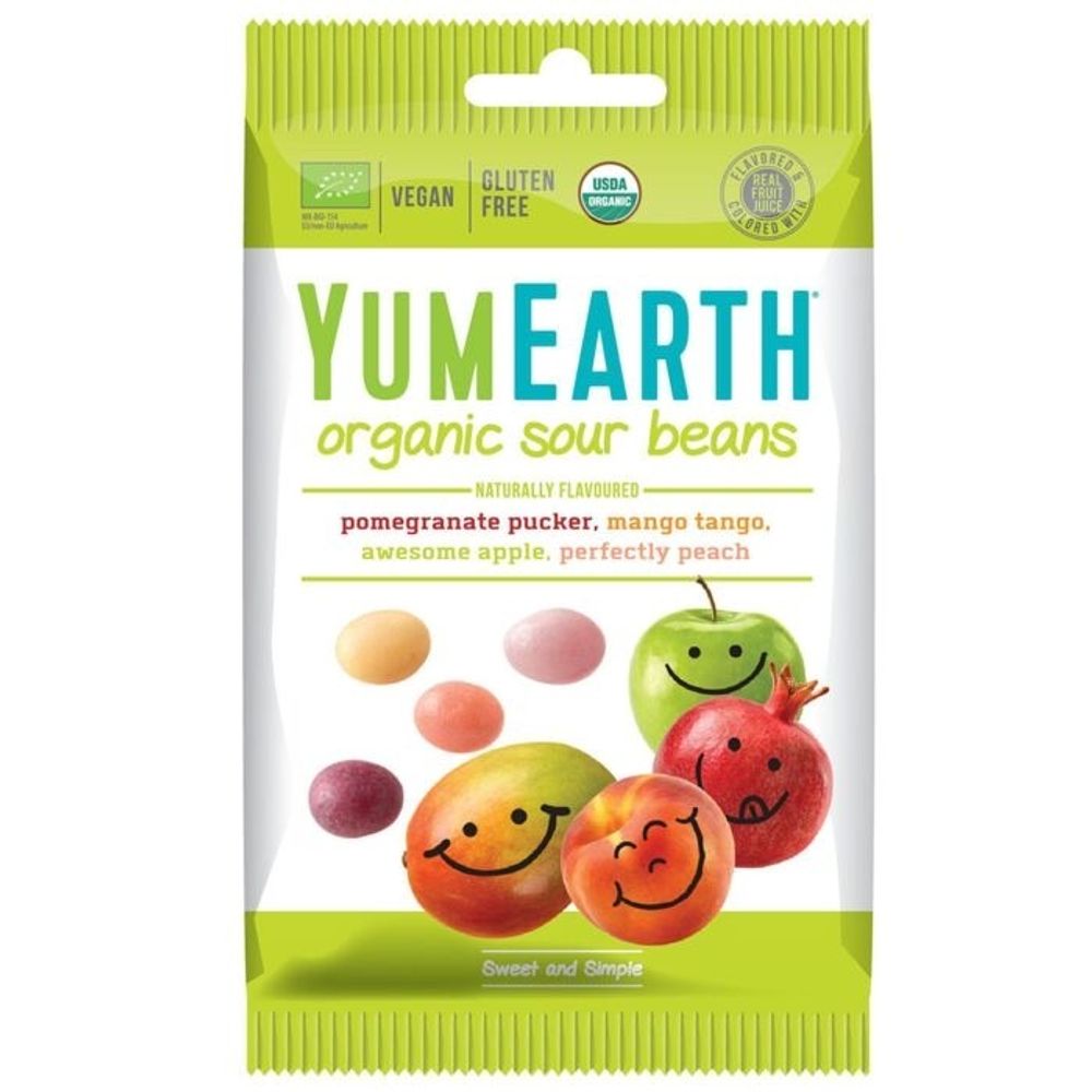 Органические жевательные конфеты с кислинкой, 50 гр (Yumearth)