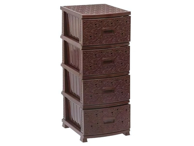 Комод 4-х секционный "Ажур" коричневый