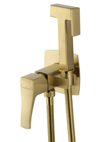 Смеситель с гигиеническим душем встраиваемый WONZON & WOGHAND FLEX, Брашированное золото (WW-88829072-BG)